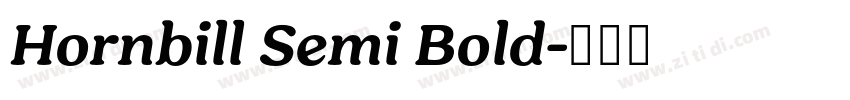 Hornbill Semi Bold字体转换